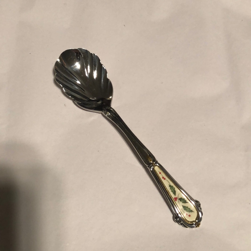 Lenox Holiday Scalloped Serving Spoon